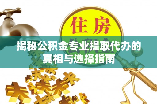 辽阳揭秘公积金专业提取代办的真相与选择指南