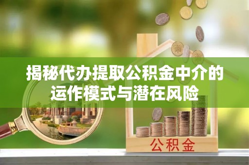 辽阳揭秘代办提取公积金中介的运作模式与潜在风险
