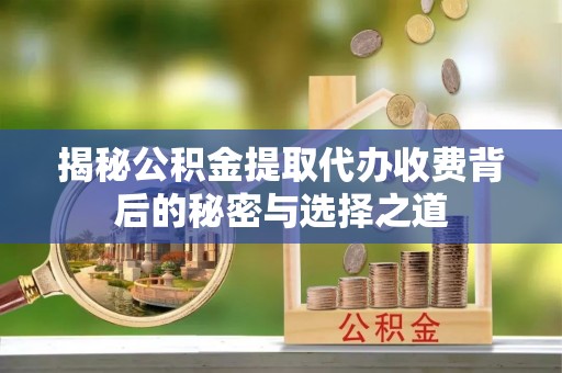 辽阳揭秘公积金提取代办收费背后的秘密与选择之道